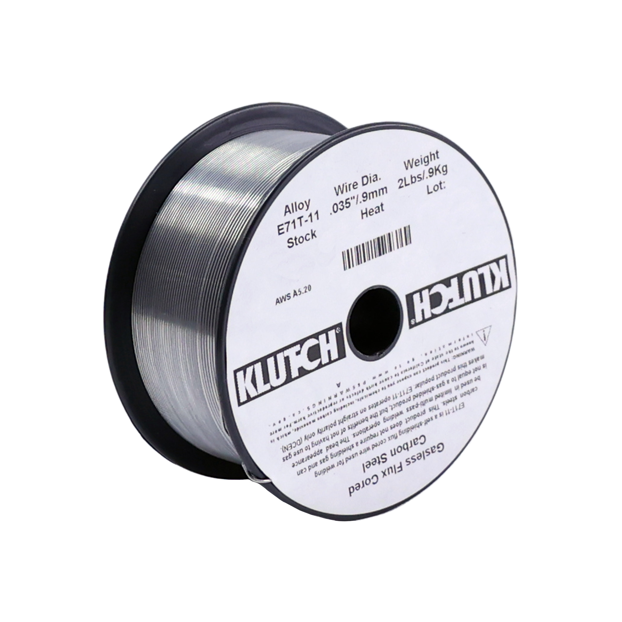 Klutch Carbon Steel Flux-Cored Welding Wire, Size 0.035in., 2-Lb. Spool